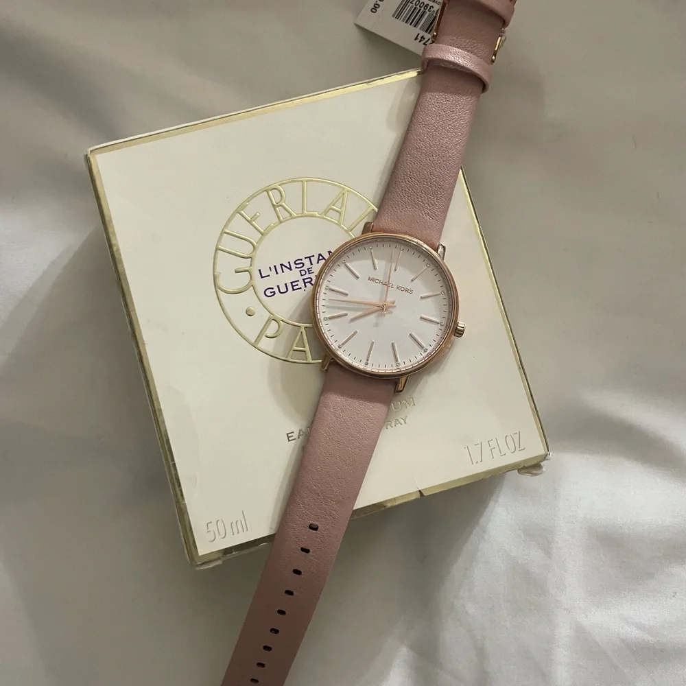 MICHAEL KORS Pyper Rose Gold-Tone Leather Watch‎